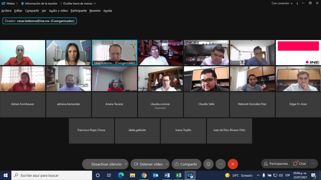 Organismos electorales participan en reunión virtual y desarrollar la agenda Voto en el Extranjero