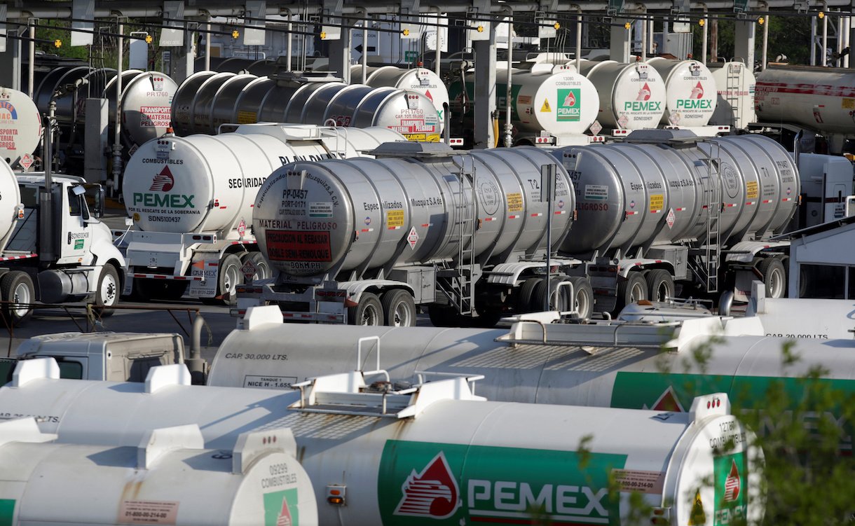 General view shows Mexican state oil firm Pemex's Cadereyta refinery, in Cadereyta