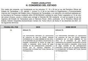 TAM-067-2022.-Falso que Gobierno de Tamaulipas contrate nuevo crédito.