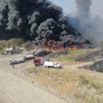 Incendio en el relleno sanitario de Victoria moviliza a cuerpos de emergencia; no reportan lesionados
