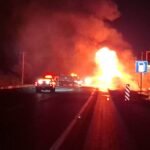 Explota e incendia pipa con gas LP en carretera González-Zaragoza; cierran tramo Victoria-Tampico y reportan daños materiales