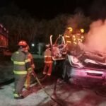Se incendia tráiler en la carretera Tampico – Mante en Altamira; moviliza a corporaciones de emergencia 