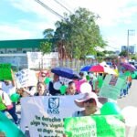 Trabajadores del IMSS en Madero marchan y anuncian participación en paro nacional para el 30 de octubre.