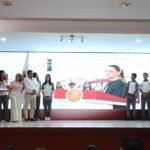 Ángela Karime conquista oro internacional con extintor acústico y recibe reconocimiento de Sheinbaum y Armando Martínez en Altamira